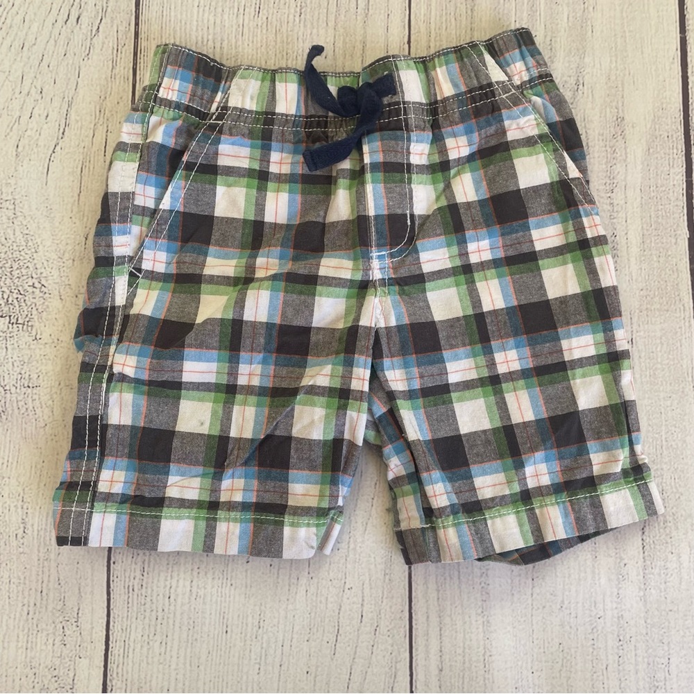 Gymboree Blue and Green Plaid Shorts Size 2T